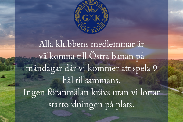 Nu börjar drop-in golfen igen!